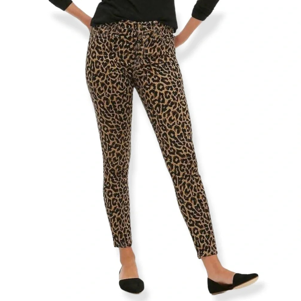 J.Crew  Leopard 9" High~Rise Skinny